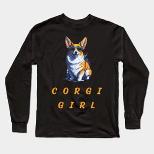 corgi girl Long Sleeve T-Shirt